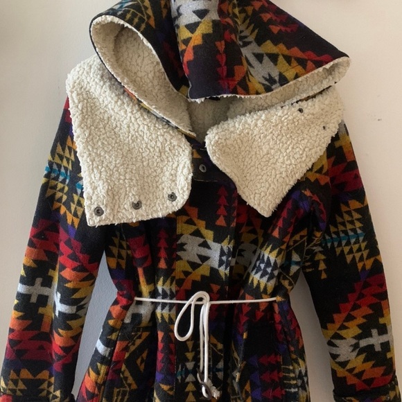 Pendleton x Hurley wool & fleece women’s coat - RARE MD - Picture 5 of 8